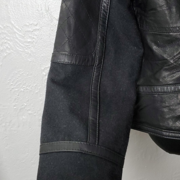 Black leather Moto jacket - Picture 3 of 8